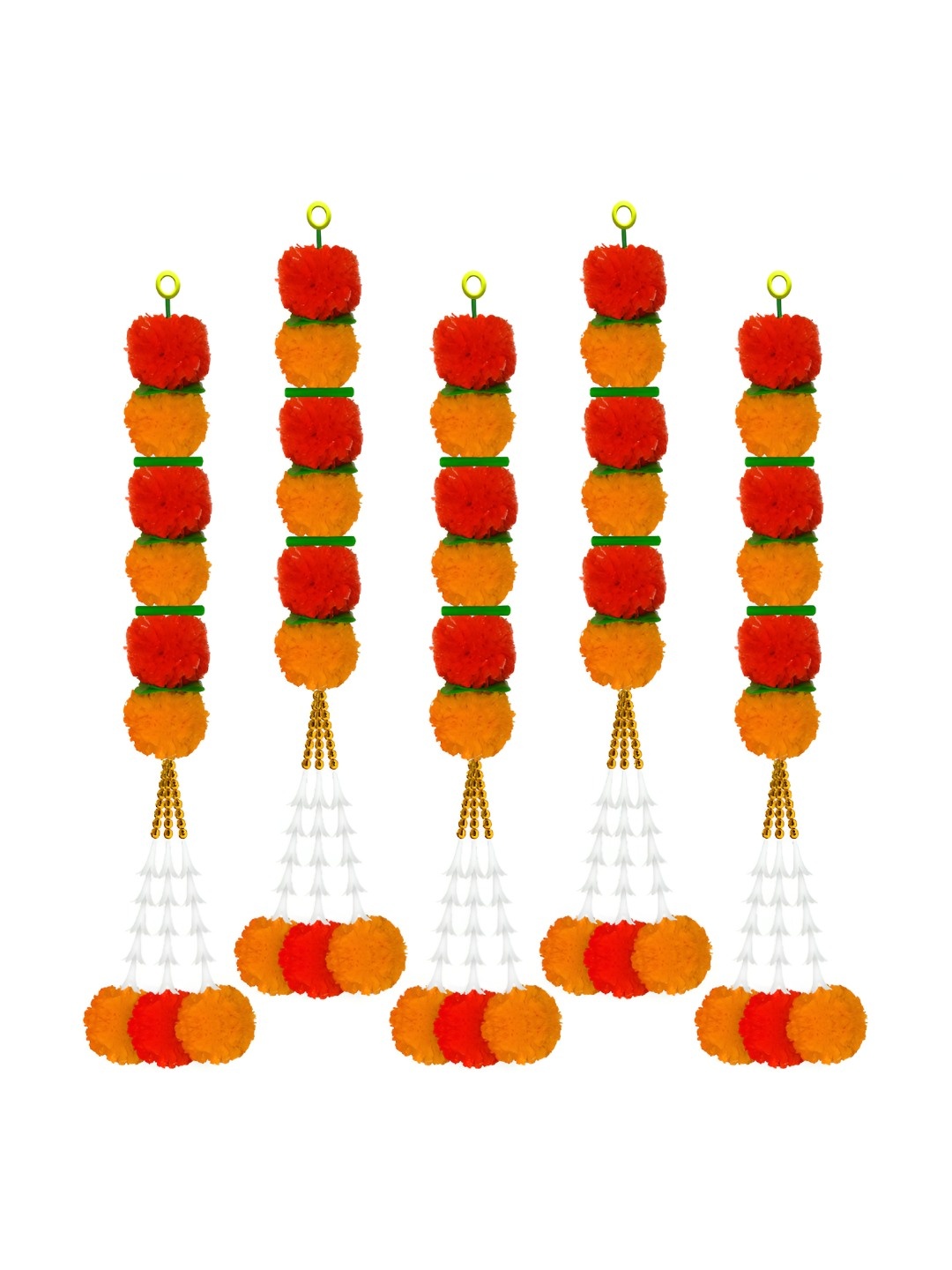 iHandikart Orange 5 Pieces Hanging Marigold With Rajnigandha Garland Artificial Flower
iHandikart Orange 5 Pieces Hanging Marigold With Rajnigandha Garland Artificial Flower