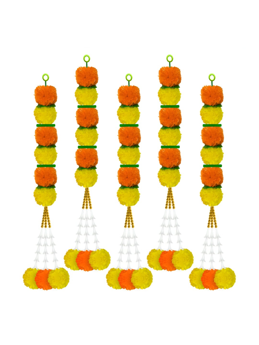 iHandikart Yellow 5 Pieces Hanging Marigold With Rajnigandha Garland Artificial Flower
iHandikart Yellow 5 Pieces Hanging Marigold With Rajnigandha Garland Artificial Flower