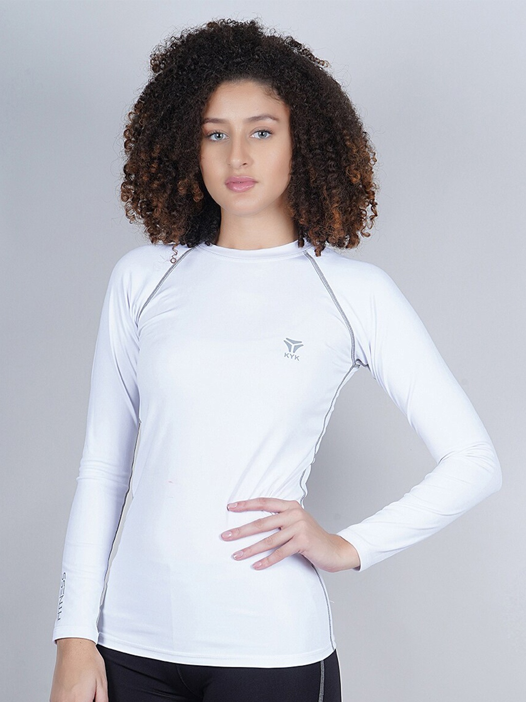 NEVER LOSE Round Neck Long Sleeves Compression Quick Dry Moisture Wicking Training T-shirt, White
NEVER LOSE Round Neck Long Sleeves Compression Quick Dry Moisture Wicking Training T-shirt, White