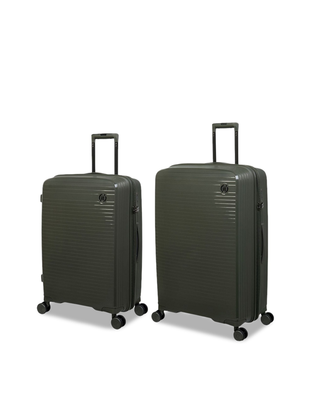 IT luggage Spontaneous Set Of 2 Striped Hard-Sided 24 & 28 inches Trolley Suitcases, Olive
IT luggage Spontaneous Set Of 2 Striped Hard-Sided 24 & 28 inches Trolley Suitcases, Olive