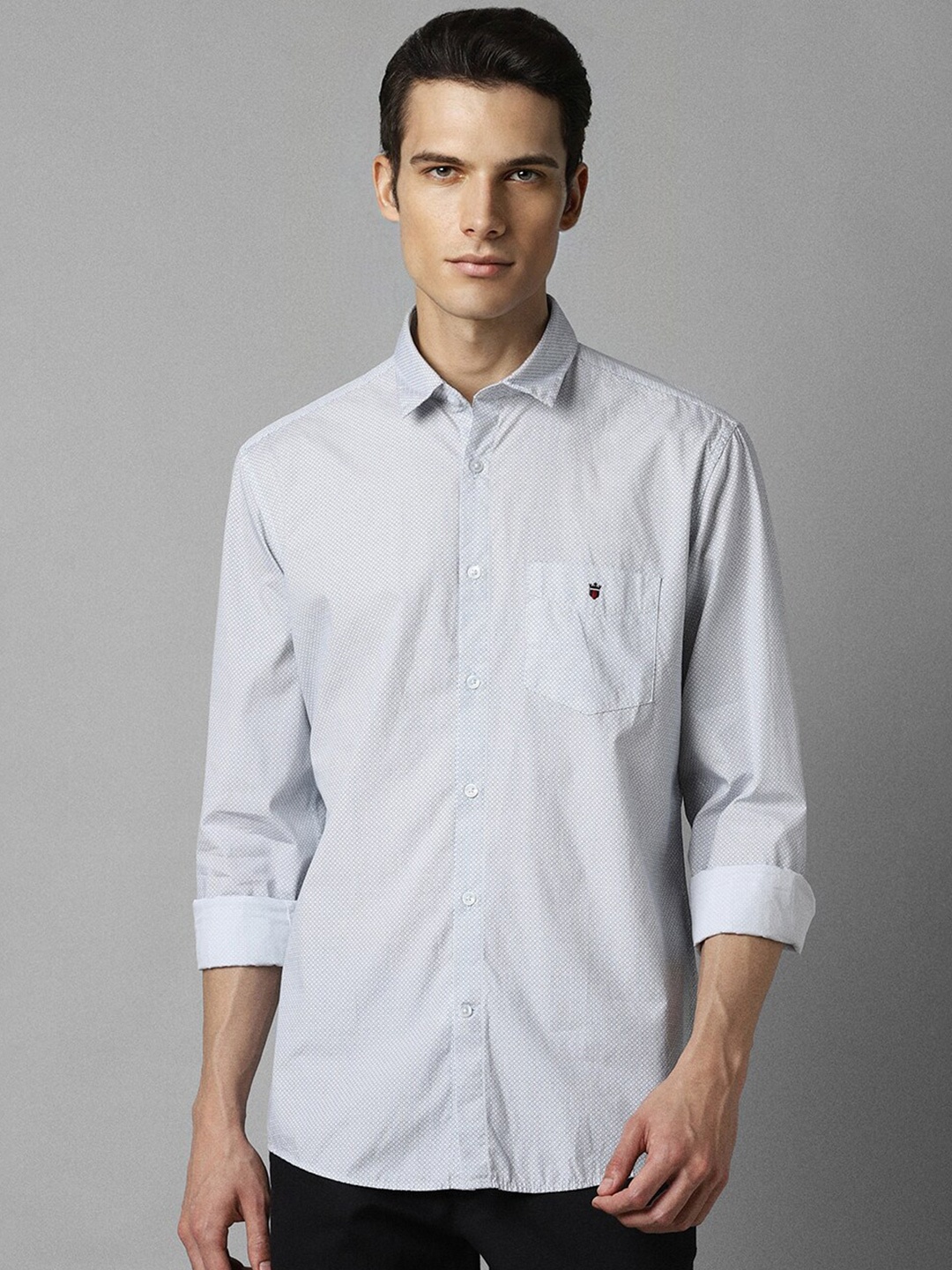 Louis Philippe Sport Slim Fit Micro Ditsy Printed Long Sleeves Cotton Casual Shirt, Grey
Louis Philippe Sport Slim Fit Micro Ditsy Printed Long Sleeves Cotton Casual Shirt, Grey