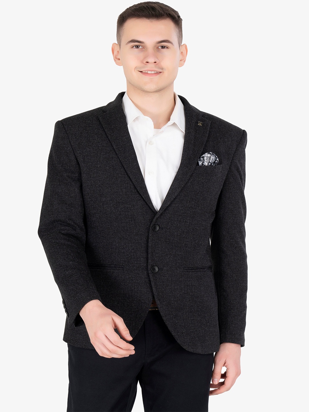 Denis Parkar Slim-Fit Twill Single Breasted Blazer, Black