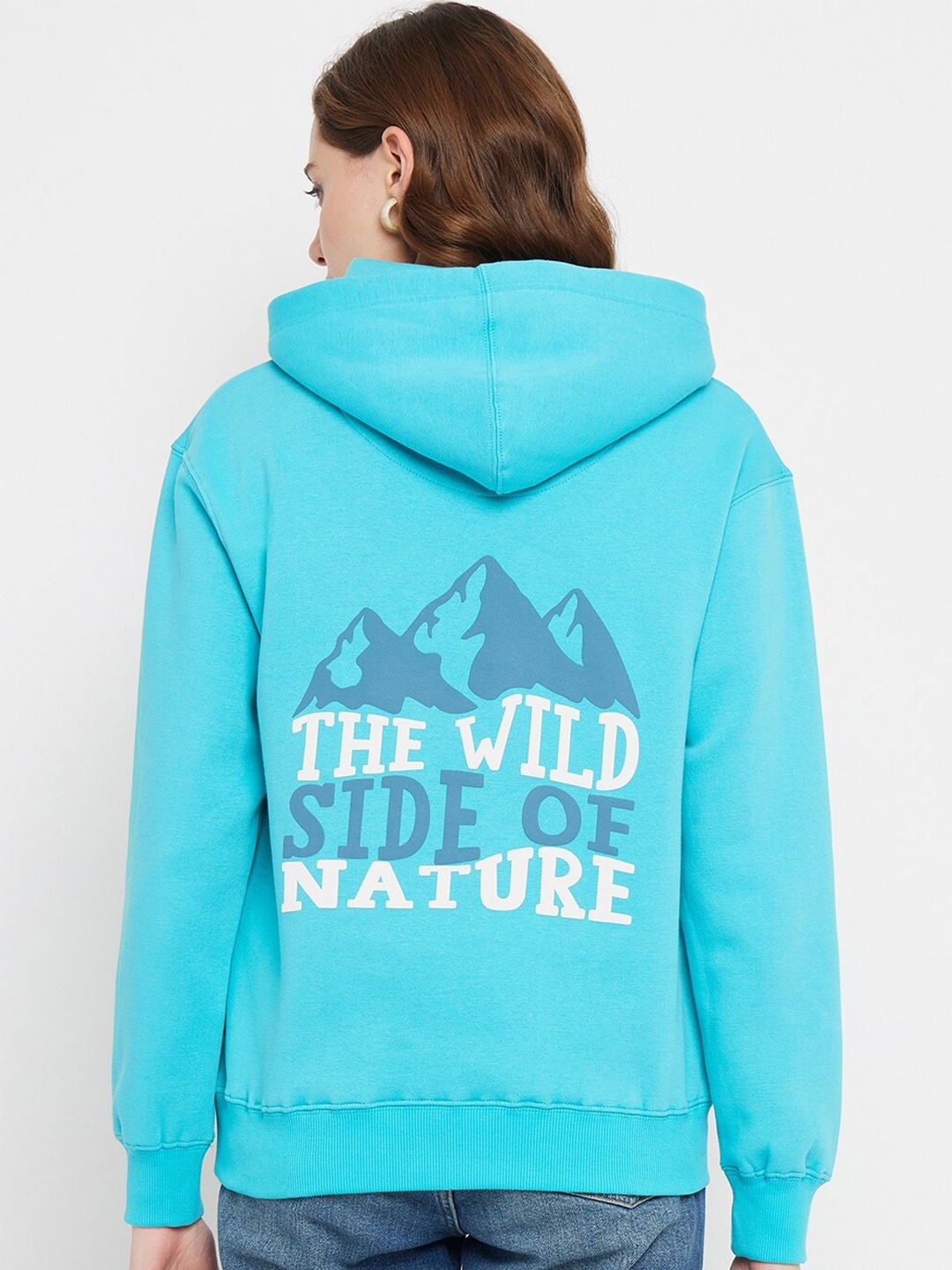 Madame Typography Printed Hooded Neck Long Sleeves Zip Detail Cotton Pullover Sweatshirt, Blue
Madame Typography Printed Hooded Neck Long Sleeves Zip Detail Cotton Pullover Sweatshirt, Blue