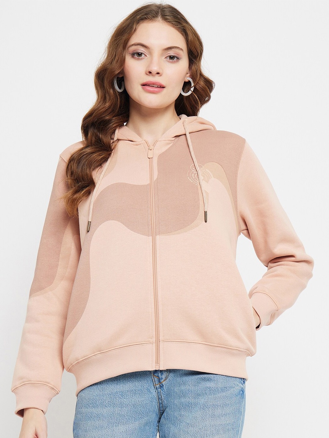Madame Colourblocked Hooded Neck Long Sleeves Zip Detail Front-Open Sweatshirt, Camel brown
Madame Colourblocked Hooded Neck Long Sleeves Zip Detail Front-Open Sweatshirt, Camel brown