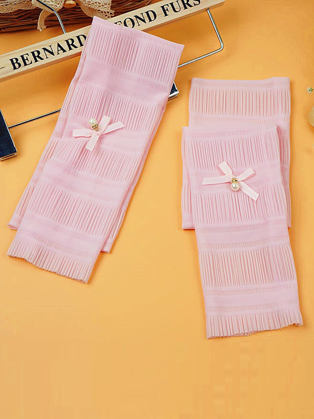 TIPY TIPY TAP Girls Fingerless Long Arm Protecting Gloves, Pink