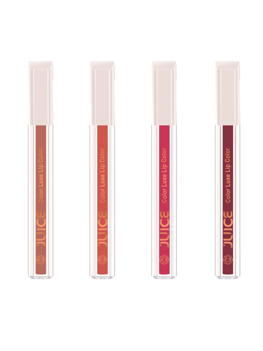 JUICE Set Of 4 Color Luxe Long Lasting SPF 15 Liquid Lipstick With Bio Retinol- 2.5ml Each, Pink
JUICE Set Of 4 Color Luxe Long Lasting SPF 15 Liquid Lipstick With Bio Retinol- 2.5ml Each, Pink