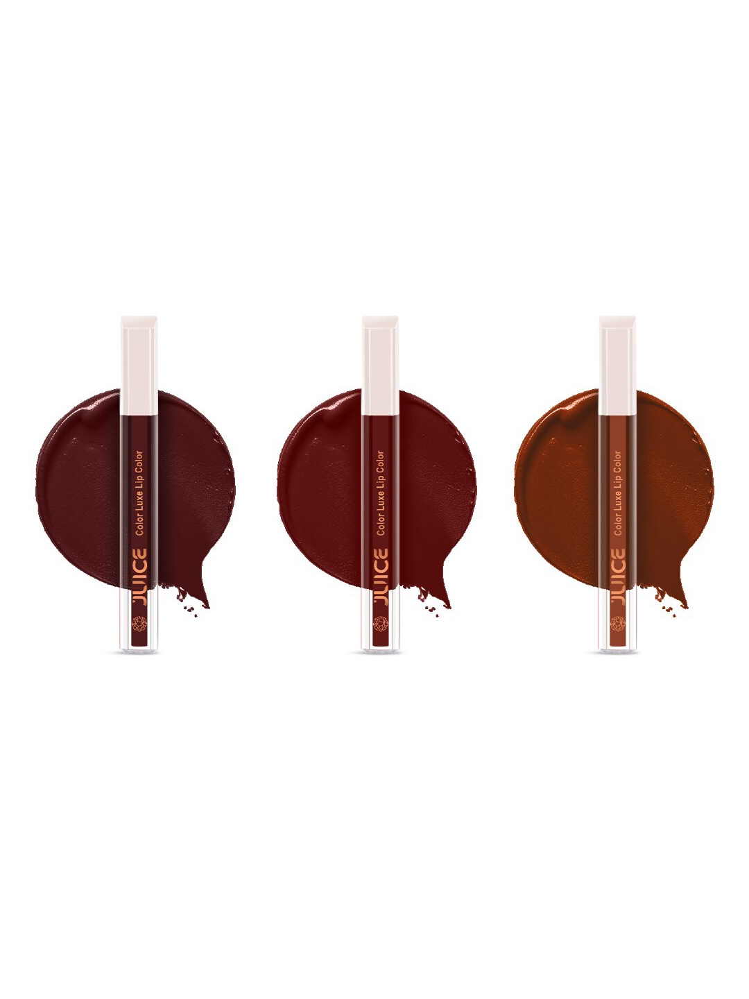 JUICE Set Of 3 Color Luxe Long Lasting SPF 15 Liquid Lipstick 2.5ml - Shades M02-M08-M10, Brown
JUICE Set Of 3 Color Luxe Long Lasting SPF 15 Liquid Lipstick 2.5ml - Shades M02-M08-M10, Brown