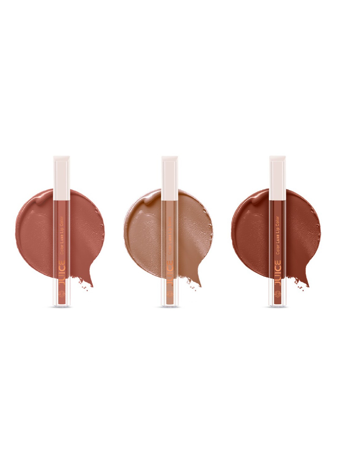 JUICE Set of 3 Color Luxe Transfer proof Lip Color - 5ml Each - M12-M16-M18, Brown
JUICE Set of 3 Color Luxe Transfer proof Lip Color - 5ml Each - M12-M16-M18, Brown