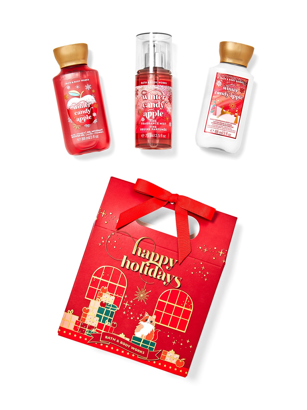 Bath & Body Works Winter Candy Apple Mini Gift Box Set-Shower Gel+Body Mist+Body Lotion, Red
Bath & Body Works Winter Candy Apple Mini Gift Box Set-Shower Gel+Body Mist+Body Lotion, Red