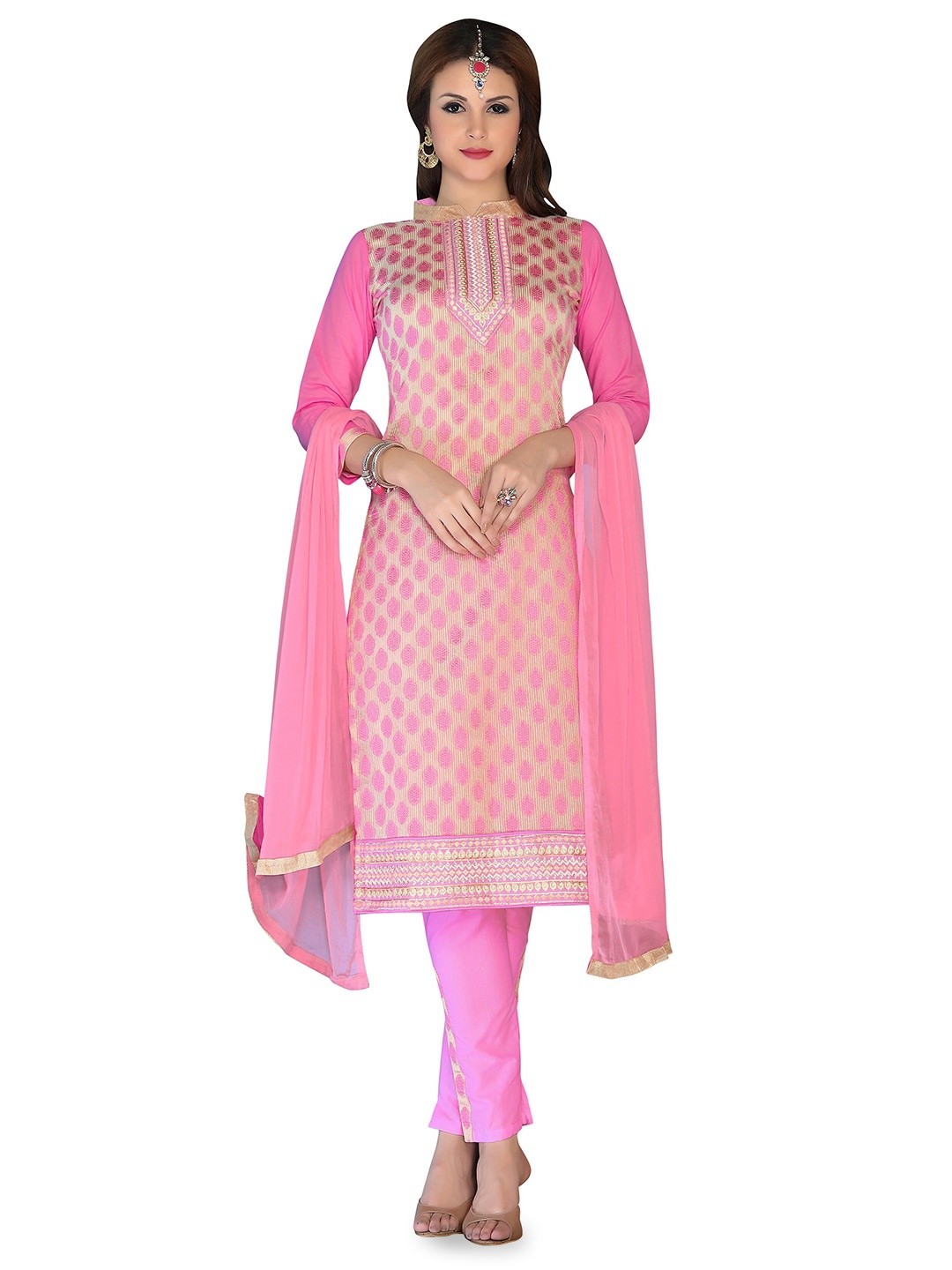 MANVAA Ethnic Motifs Woven Design Thread Work Detailed Unstitched Dress Material, Pink
MANVAA Ethnic Motifs Woven Design Thread Work Detailed Unstitched Dress Material, Pink