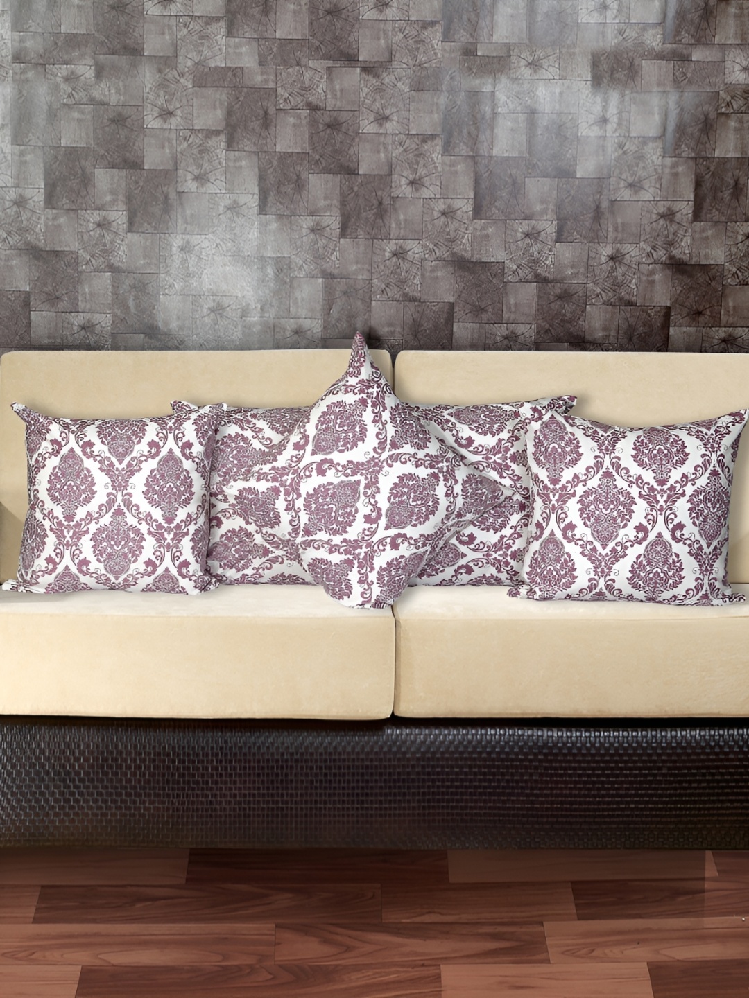 Texstylers White & Pink 5 Pieces Printed Cotton Square Reversible Cushion Covers
Texstylers White & Pink 5 Pieces Printed Cotton Square Reversible Cushion Covers
