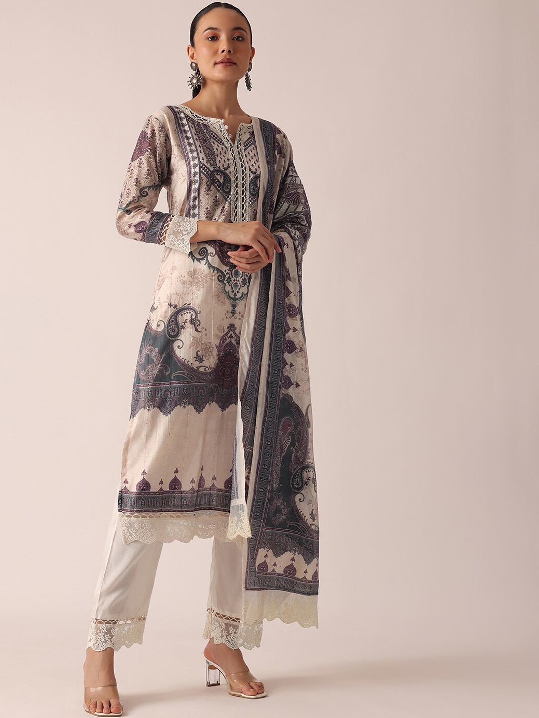 KALKI Fashion Paisley Printed Thread Work Straight Kurta & Trouser With Dupatta, White
KALKI Fashion Paisley Printed Thread Work Straight Kurta & Trouser With Dupatta, White