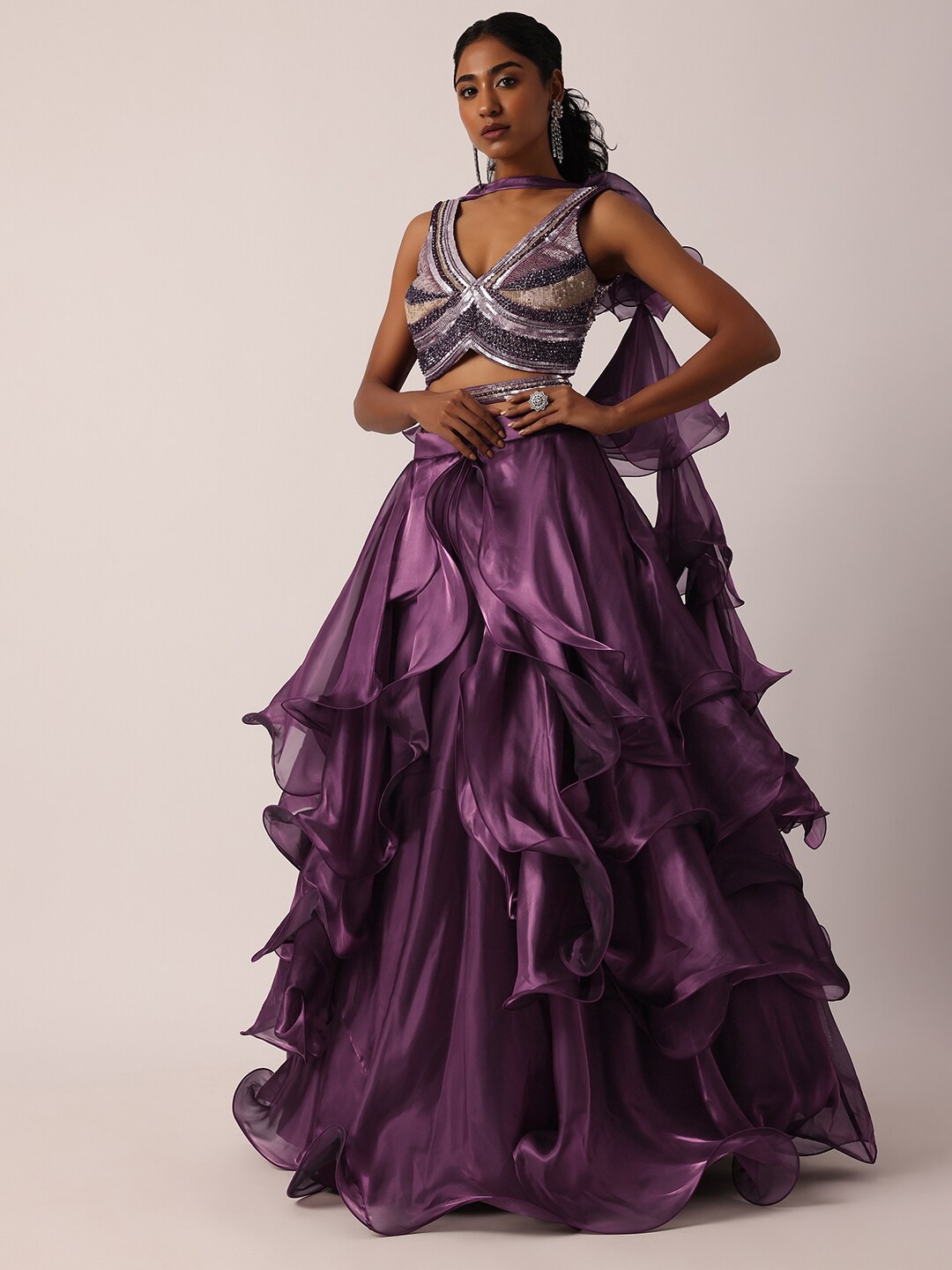 KALKI Fashion Embellished Sequinned Ready to Wear Lehenga & Blouse With Dupatta, Purple
KALKI Fashion Embellished Sequinned Ready to Wear Lehenga & Blouse With Dupatta, Purple