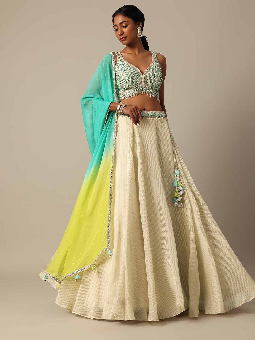 KALKI Fashion Embroidered Mirror Work Ready to Wear Lehenga & Blouse With Dupatta, White
KALKI Fashion Embroidered Mirror Work Ready to Wear Lehenga & Blouse With Dupatta, White
