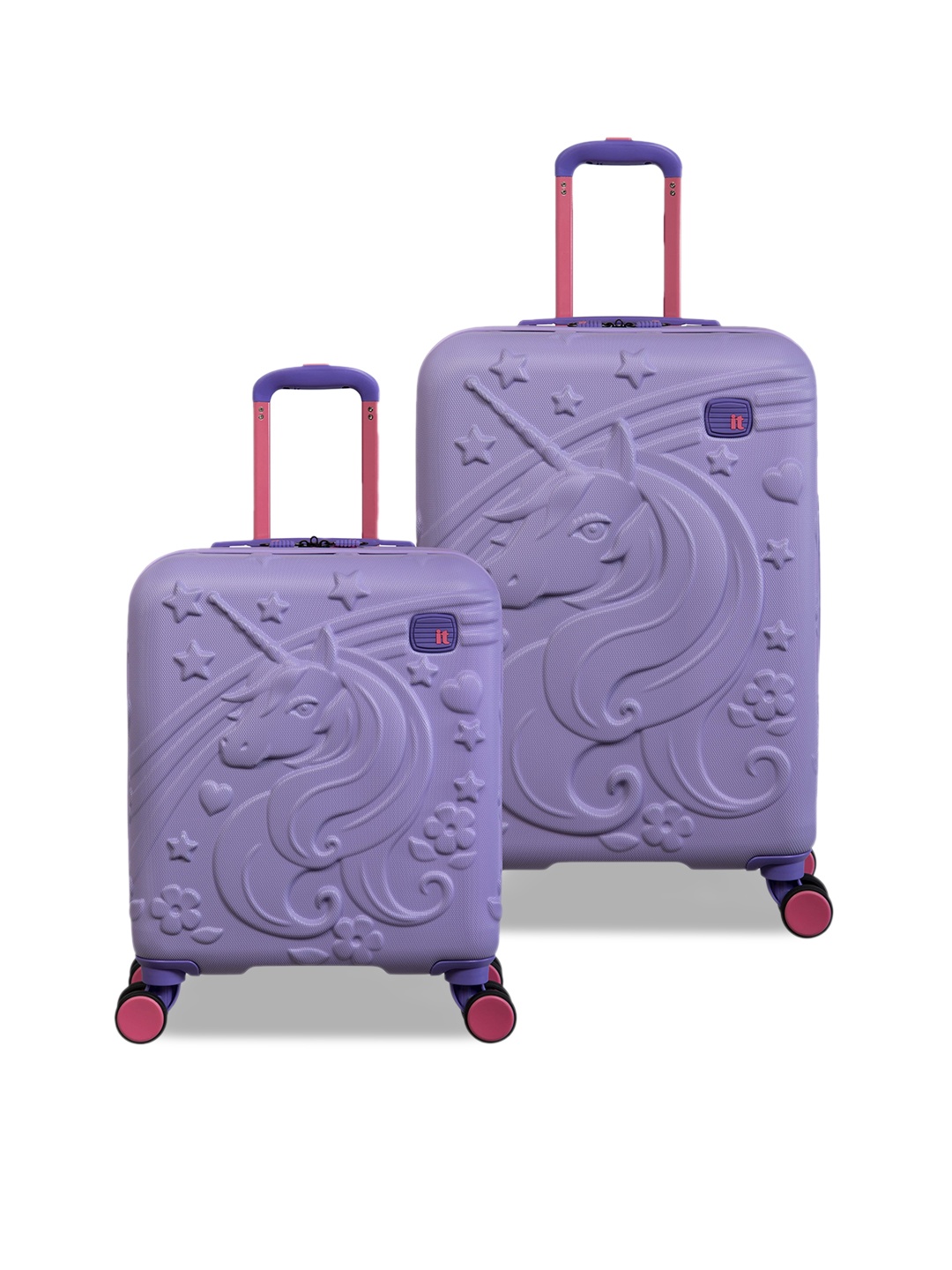 IT luggage Mystical Set Of 2 Hard-Sided Cabin & Underseater Trolley Suitcase, Lavender
IT luggage Mystical Set Of 2 Hard-Sided Cabin & Underseater Trolley Suitcase, Lavender