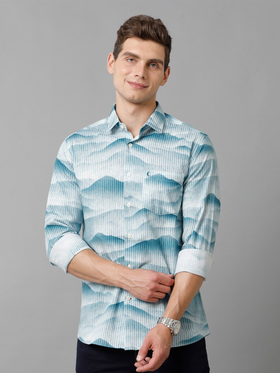 CAVALLO by Linen Club Spread Collar Abstract Printed Contemporary Slim Fit Casual Shirt, Blue
CAVALLO by Linen Club Spread Collar Abstract Printed Contemporary Slim Fit Casual Shirt, Blue