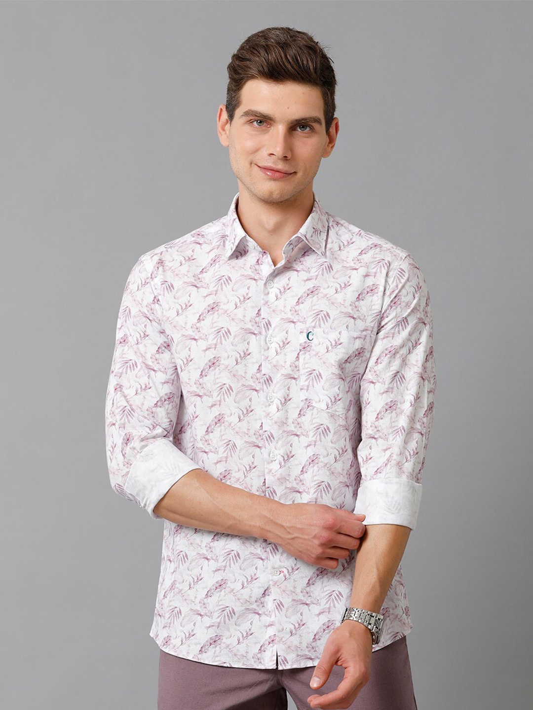 CAVALLO by Linen Club Contemporary Slim Fit Floral Printed Cotton Linen Casual Shirt, White
CAVALLO by Linen Club Contemporary Slim Fit Floral Printed Cotton Linen Casual Shirt, White