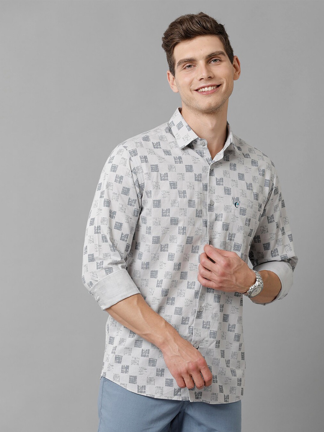 CAVALLO by Linen Club Contemporary Abstract Printed Slim Fit Cotton Linen Casual Shirt, Grey
CAVALLO by Linen Club Contemporary Abstract Printed Slim Fit Cotton Linen Casual Shirt, Grey