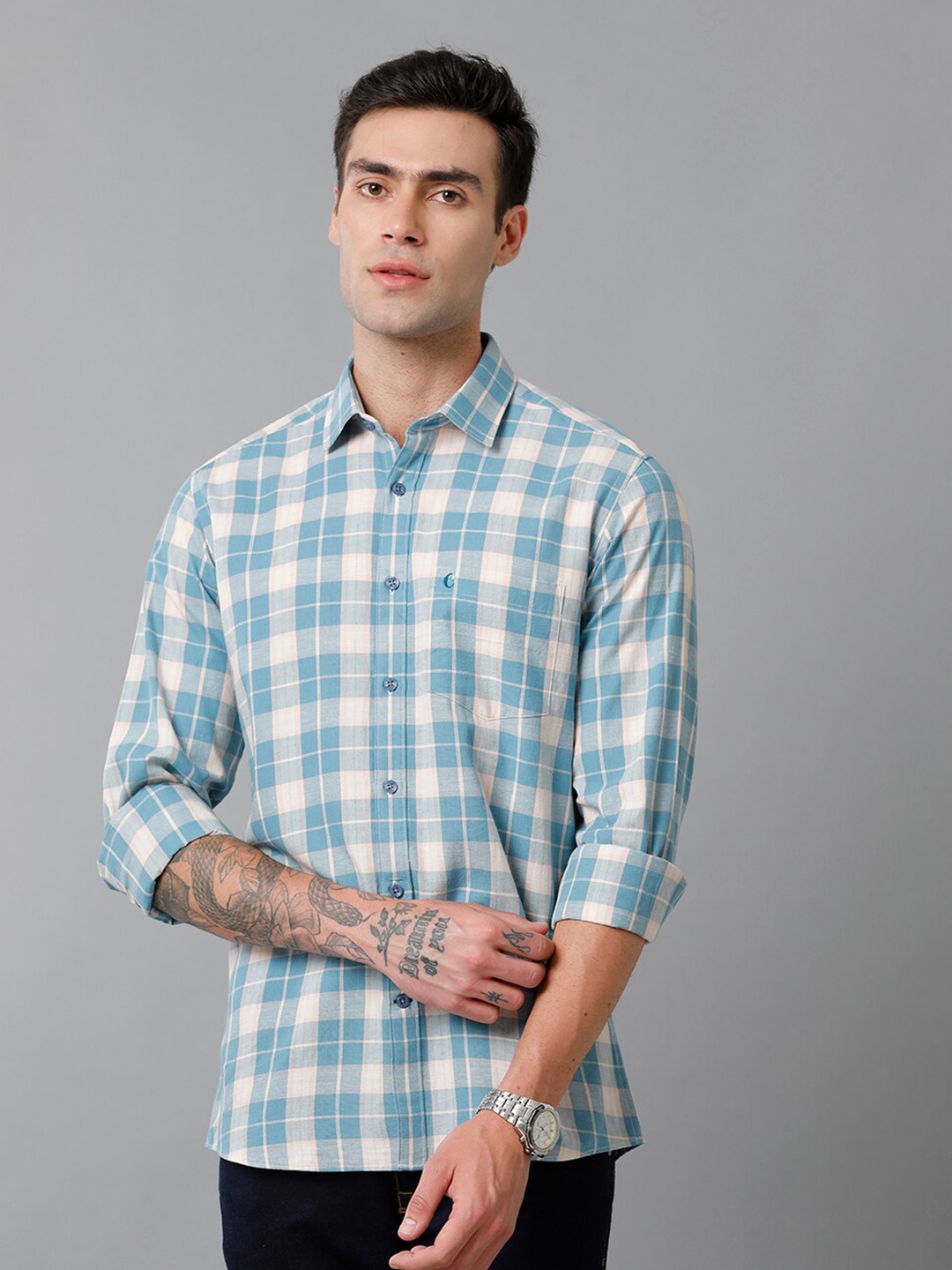 CAVALLO by Linen Club Contemporary Slim Fit Tartan Checked Cotton Linen Casual Shirt, Blue
CAVALLO by Linen Club Contemporary Slim Fit Tartan Checked Cotton Linen Casual Shirt, Blue