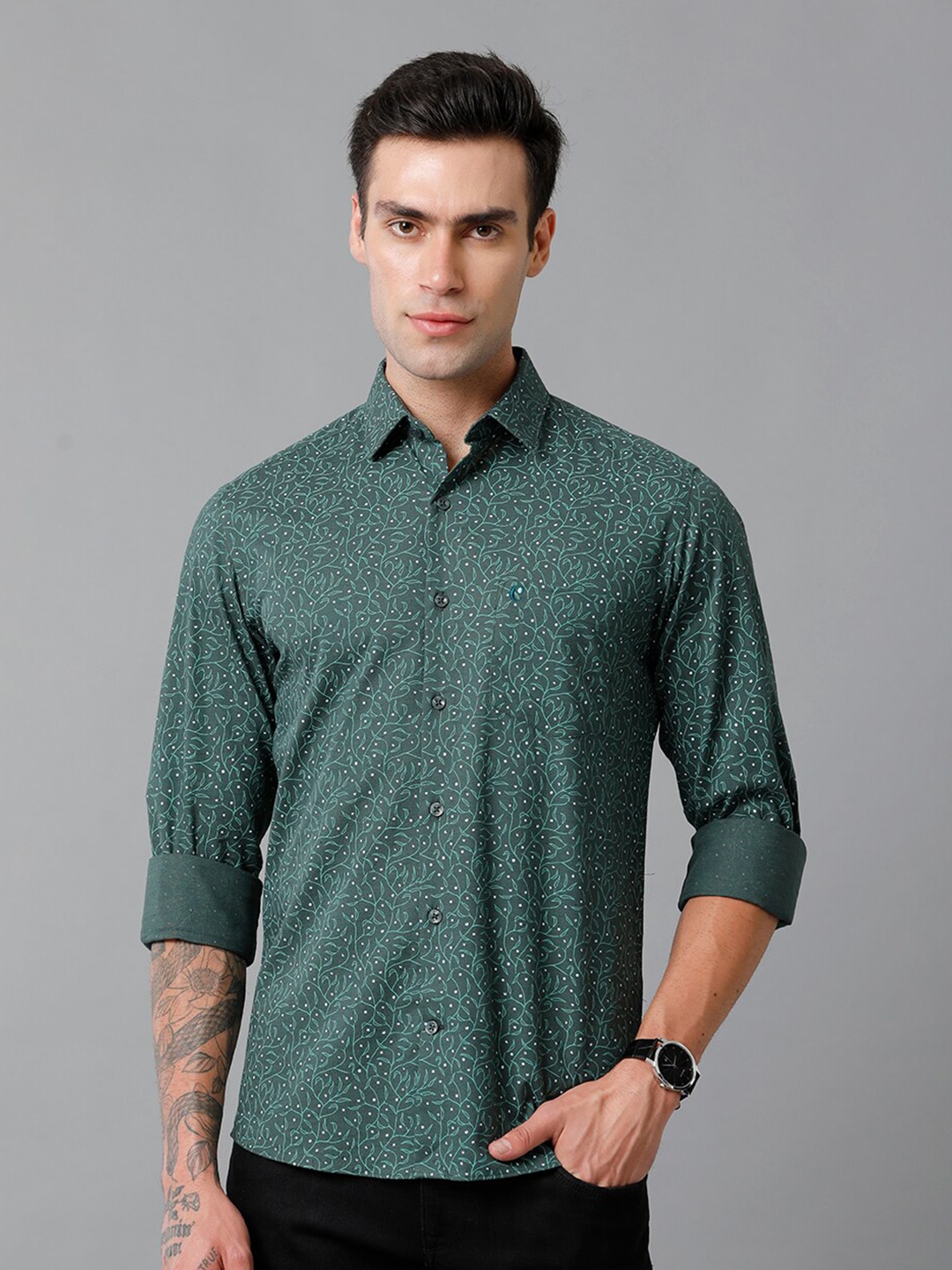 CAVALLO by Linen Club Contemporary Slim Fit Floral Printed Cotton Linen Casual Shirt, Green
CAVALLO by Linen Club Contemporary Slim Fit Floral Printed Cotton Linen Casual Shirt, Green