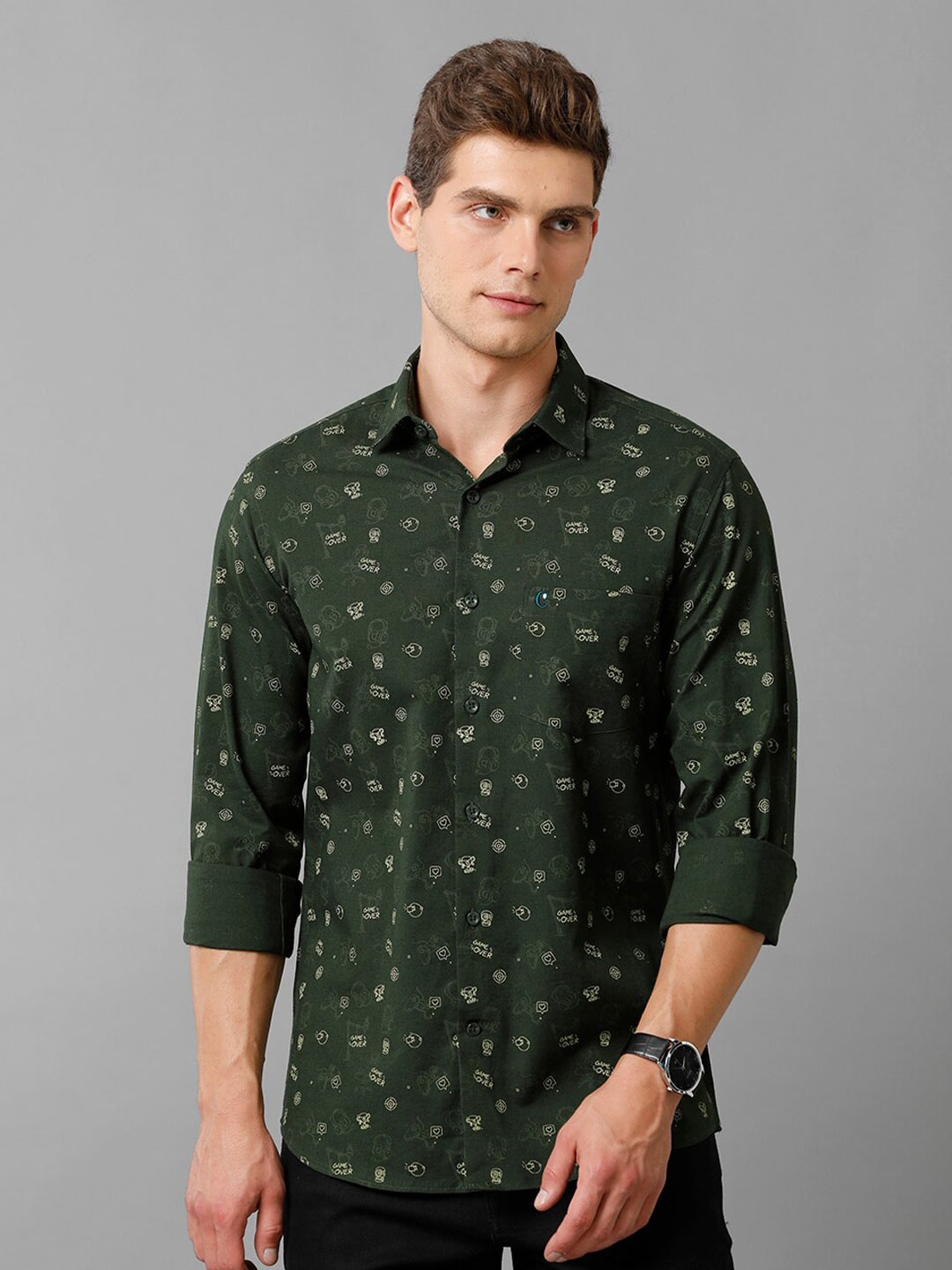 CAVALLO by Linen Club Contemporary Slim Fit Printed Cotton Linen Casual Shirt, Green
CAVALLO by Linen Club Contemporary Slim Fit Printed Cotton Linen Casual Shirt, Green
