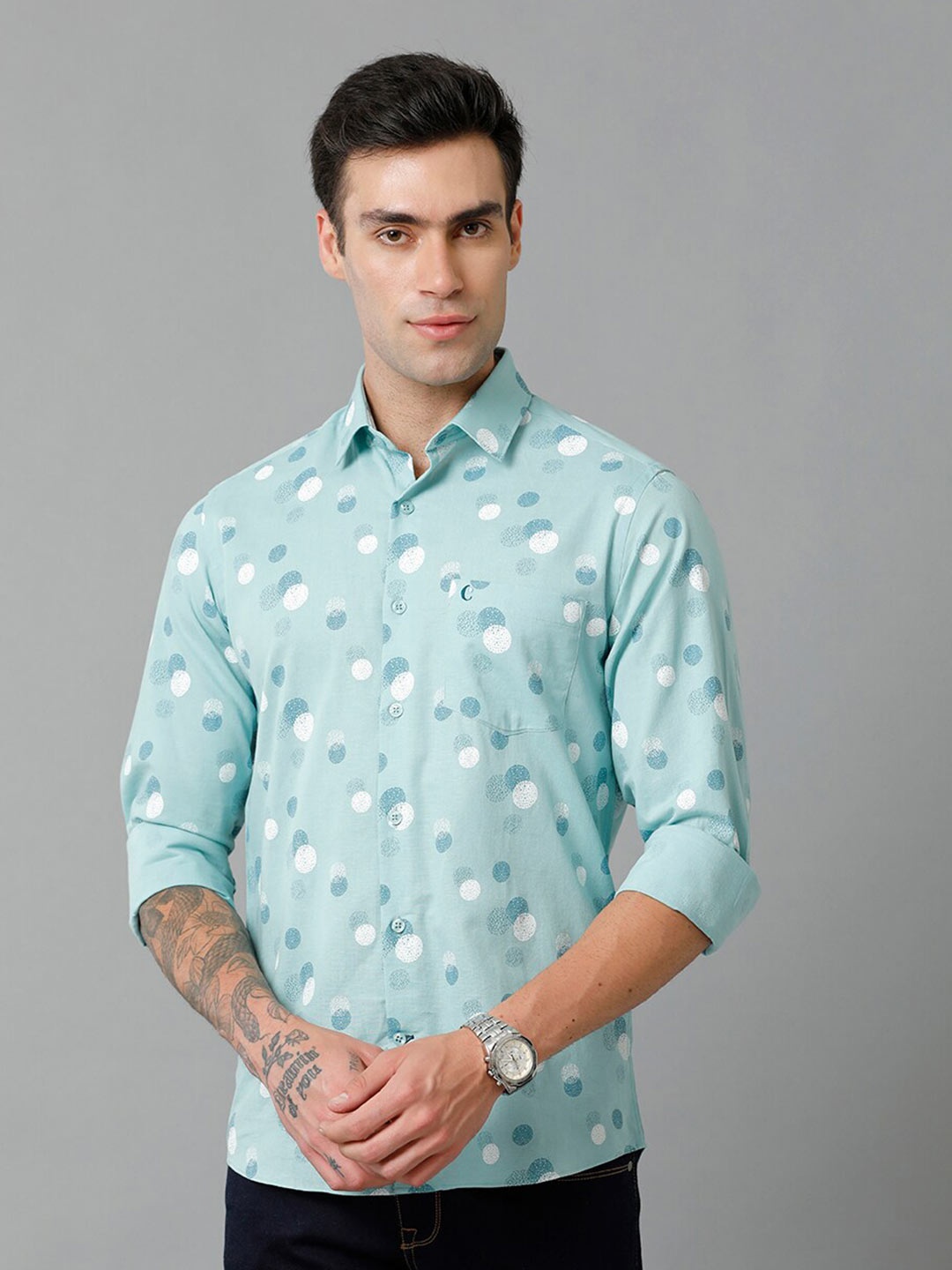 CAVALLO by Linen Club Polka Dots Printed Contemporary Slim Fit Comfortable Casual Shirt, Blue
CAVALLO by Linen Club Polka Dots Printed Contemporary Slim Fit Comfortable Casual Shirt, Blue