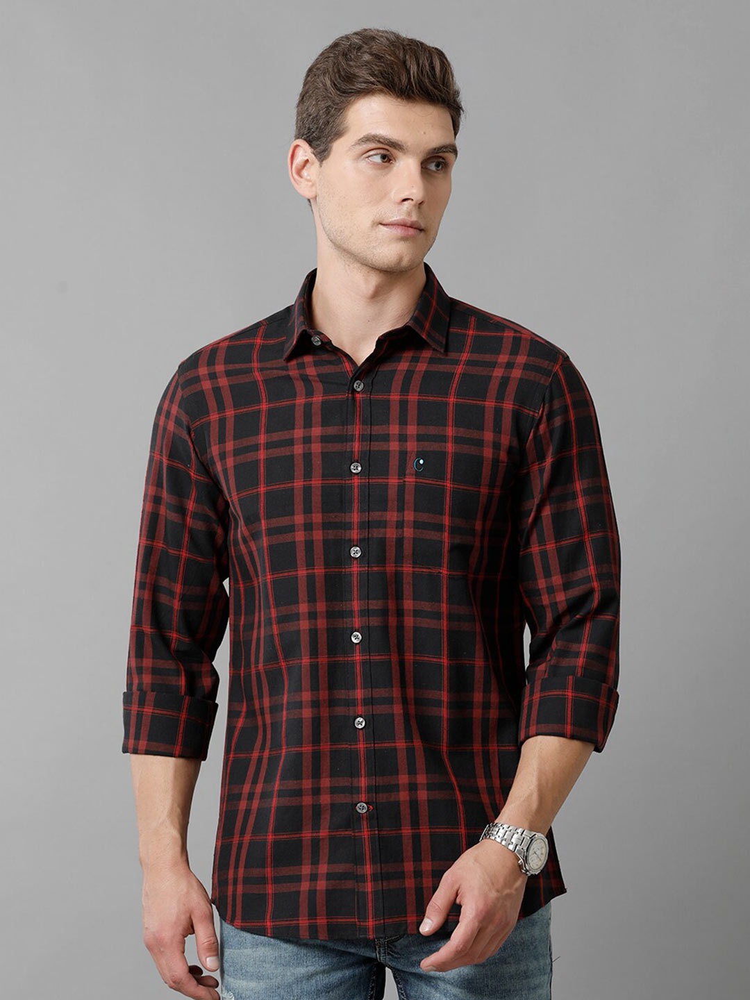 CAVALLO by Linen Club Contemporary Slim Fit Windowpane Checked Casual Cotton Linen Shirt, Black
CAVALLO by Linen Club Contemporary Slim Fit Windowpane Checked Casual Cotton Linen Shirt, Black