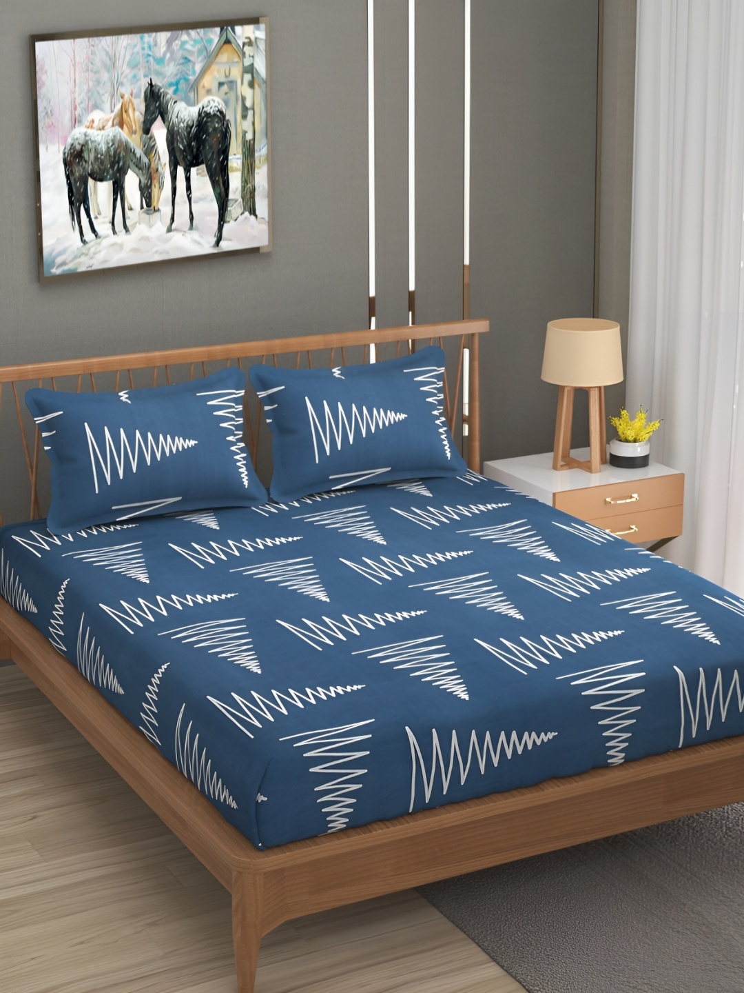Bromwick Blue &White Abstract Cotton 210 TC Crib Bedsheet with 2 Pillow Covers
Bromwick Blue &White Abstract Cotton 210 TC Crib Bedsheet with 2 Pillow Covers