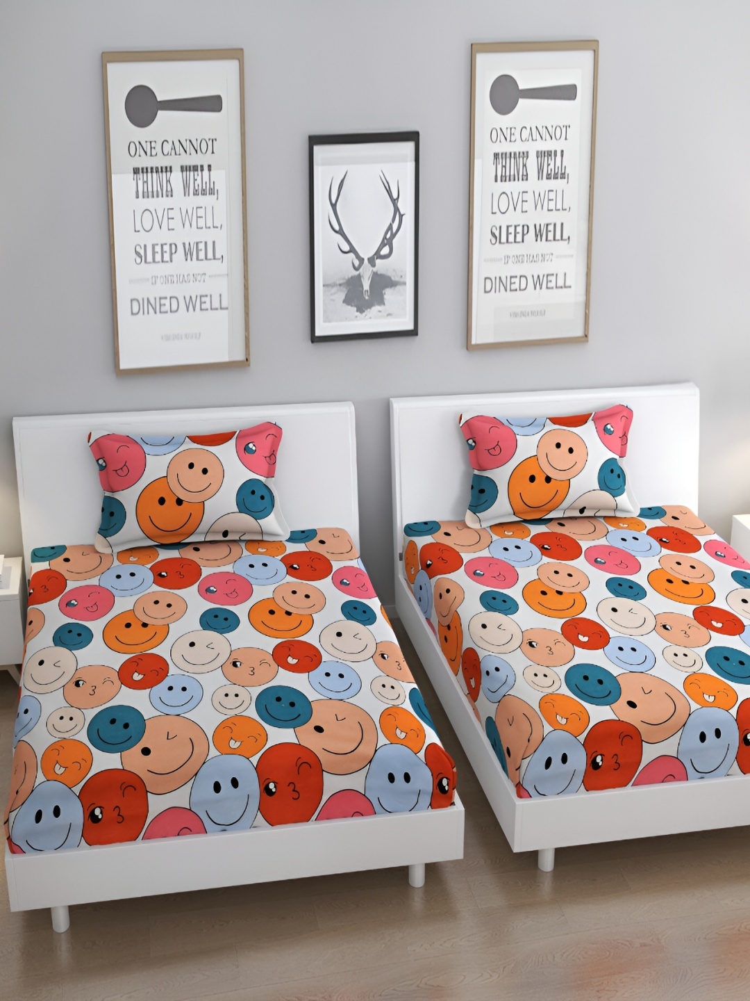 Bromwick Orange Cartoon Characters Cotton 210 TC 2 Single Bedsheet with 2 Pillow Covers, White
Bromwick Orange Cartoon Characters Cotton 210 TC 2 Single Bedsheet with 2 Pillow Covers, White