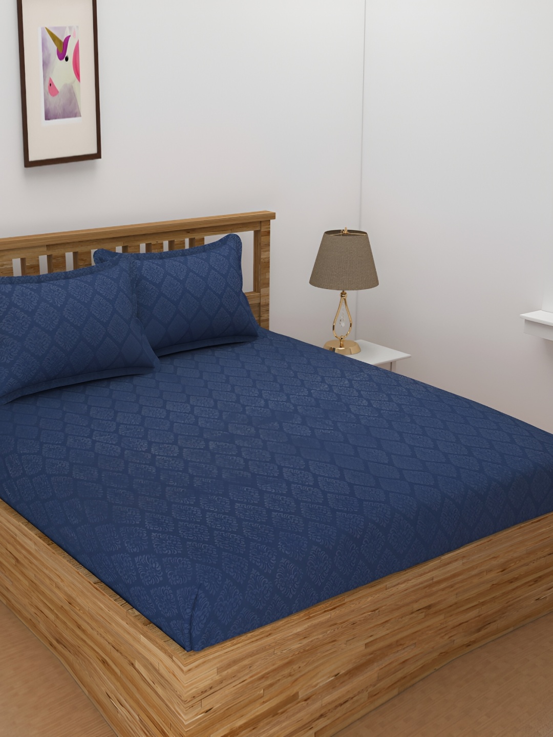 Bromwick Navy Blue Ethnic Motifs Cotton 210 TC Fitted Crib Bedsheet With 2 Pillow Covers
Bromwick Navy Blue Ethnic Motifs Cotton 210 TC Fitted Crib Bedsheet With 2 Pillow Covers
