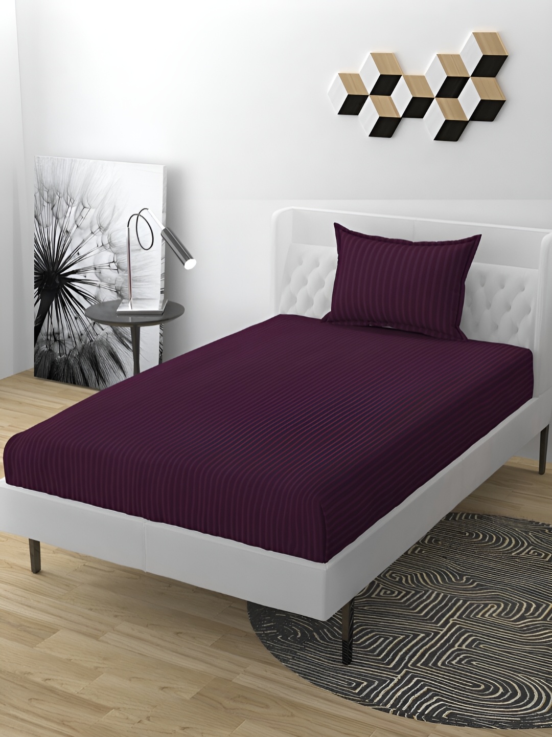 Bromwick Purple Striped Cotton 210 TC Single Bedsheet with 1 Pillow Covers 110 GSM
Bromwick Purple Striped Cotton 210 TC Single Bedsheet with 1 Pillow Covers 110 GSM