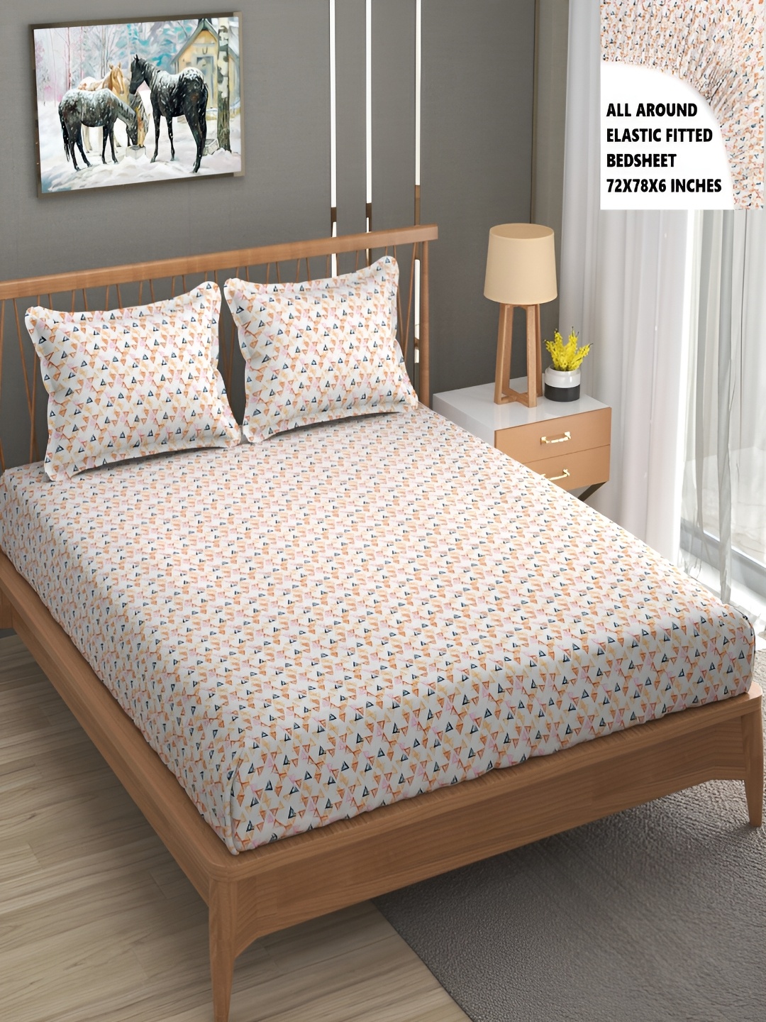 Bromwick Orange Geometric Cotton 210 TC Fitted Crib Bedsheet with 2 Pillow Covers 110 GSM
Bromwick Orange Geometric Cotton 210 TC Fitted Crib Bedsheet with 2 Pillow Covers 110 GSM