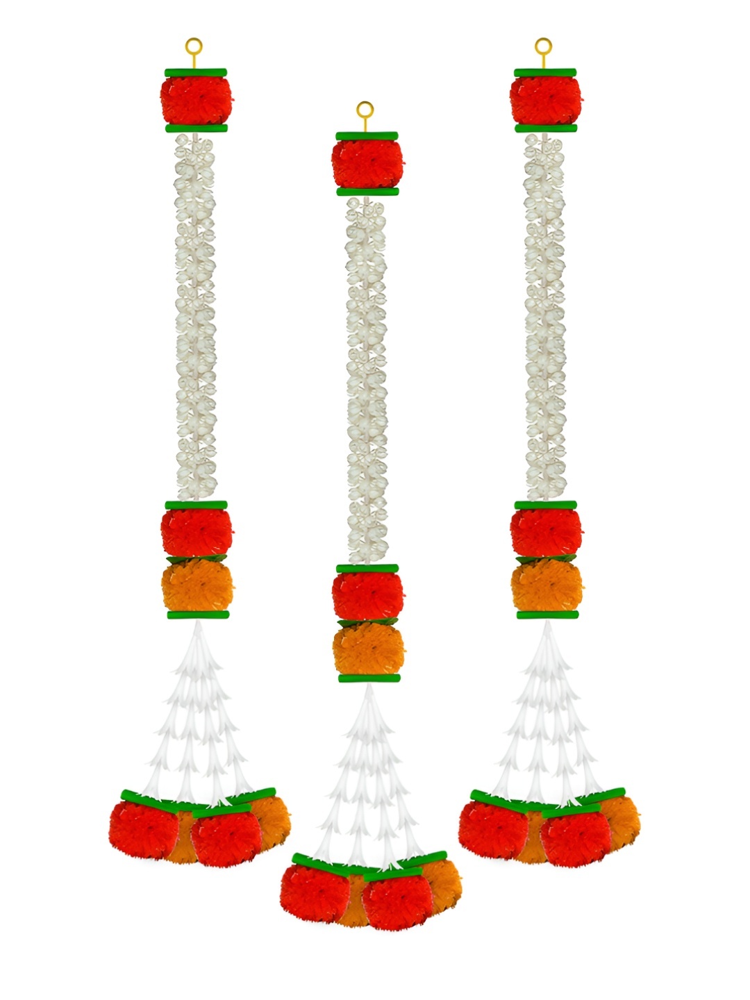 iHandikart Orange White 3 Pieces Hanging Jasmine With Marigold Garland Artificial Flower
iHandikart Orange White 3 Pieces Hanging Jasmine With Marigold Garland Artificial Flower