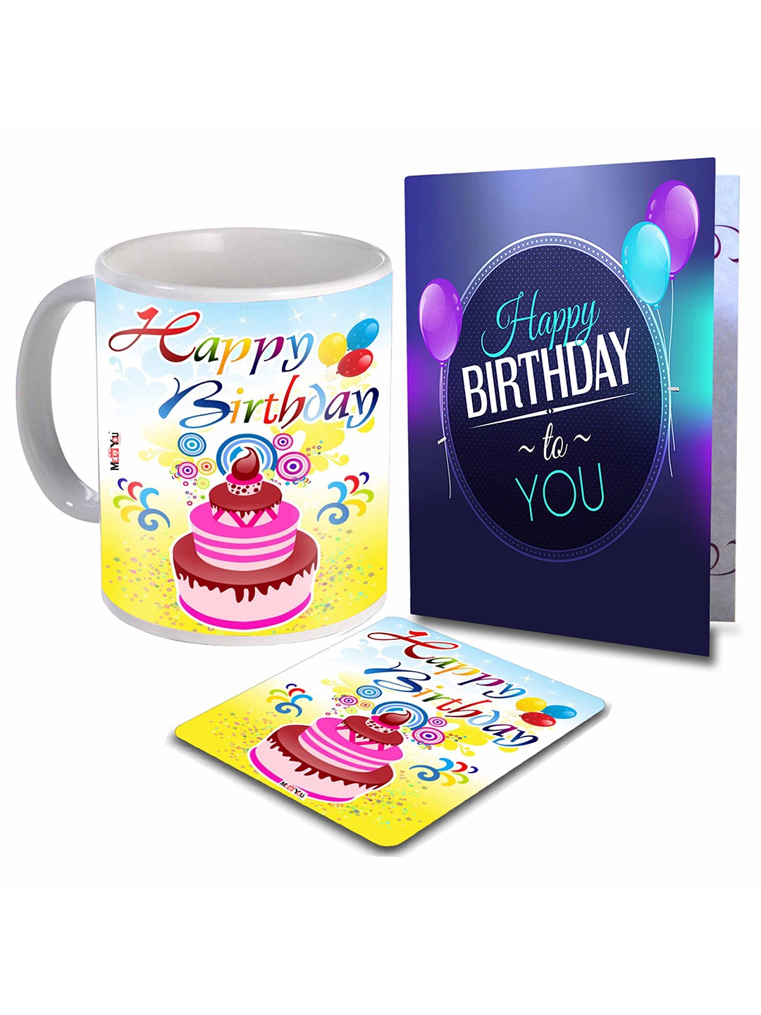 ME & YOU 3 Pcs Blue & Yellow Printed Coffee Mug with Card & Coaster Birthday Gift Set
ME & YOU 3 Pcs Blue & Yellow Printed Coffee Mug with Card & Coaster Birthday Gift Set