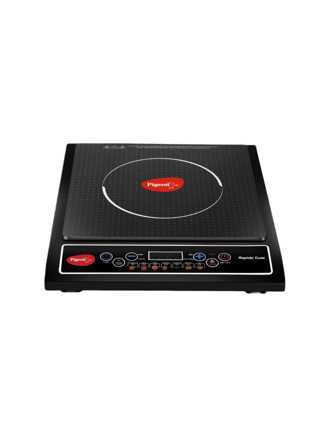 Pigeon Rapido Cute Black Induction Cooktop 1800 W