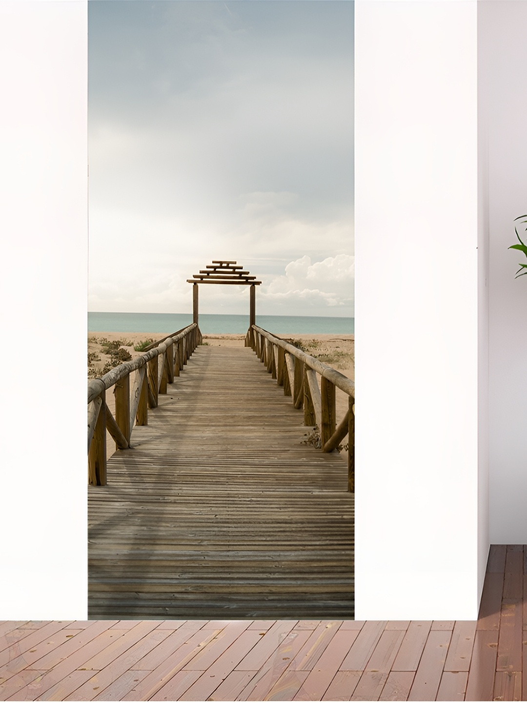 CVANU Brown & White Path Front Of Ocean Printed Waterproof Self Adhesive Door Sticker
CVANU Brown & White Path Front Of Ocean Printed Waterproof Self Adhesive Door Sticker