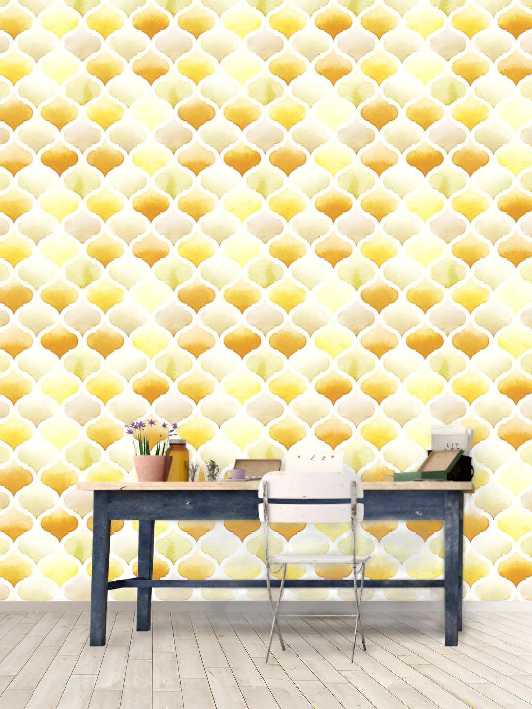 DWELLSINDIA Yellow & Orange Morccan Printed Self Adhesive Wall Grain Textured Wallpaper
DWELLSINDIA Yellow & Orange Morccan Printed Self Adhesive Wall Grain Textured Wallpaper