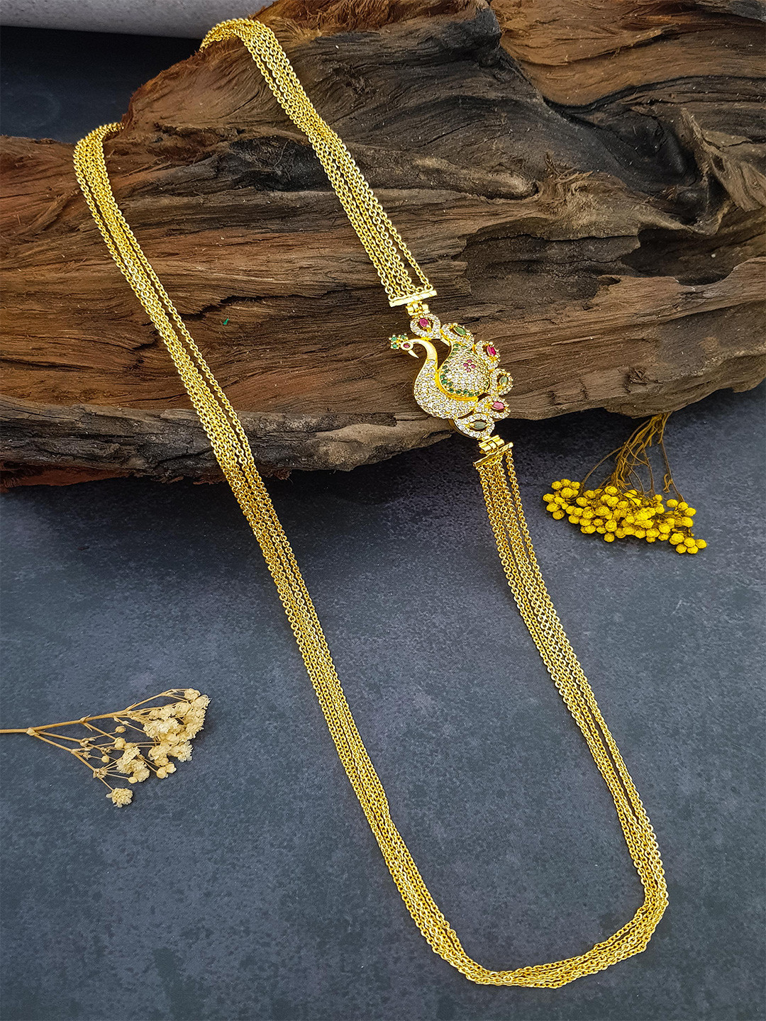 GRIIHAM Gold Plated Cubic Zirconia Studded Chain
GRIIHAM Gold Plated Cubic Zirconia Studded Chain