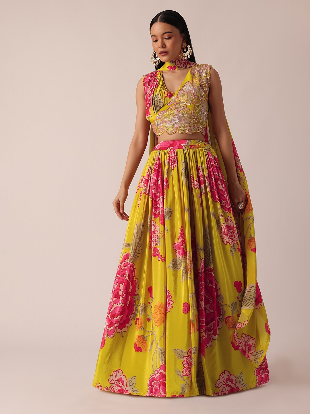 KALKI Fashion Floral Printed Beads and Stones Ready to Wear Lehenga & Blouse With Dupatta, Yellow
KALKI Fashion Floral Printed Beads and Stones Ready to Wear Lehenga & Blouse With Dupatta, Yellow
