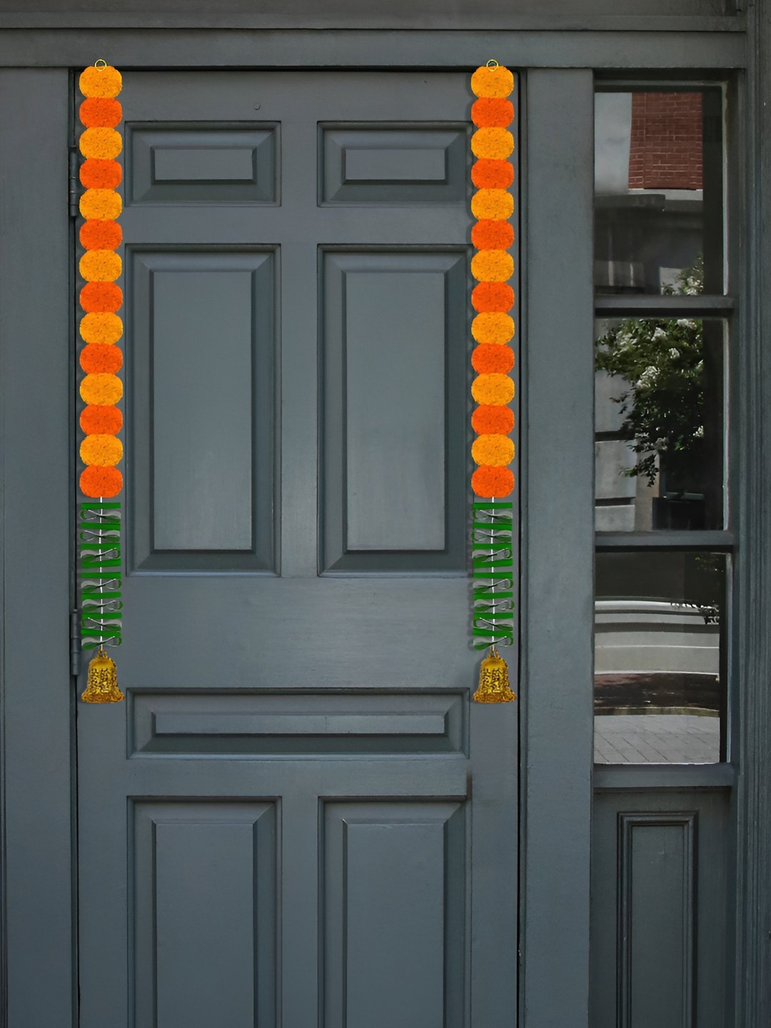 iHandikart Orange 15 Pieces Hanging Marigold With Leaf And Bell Garland Artificial Flower
iHandikart Orange 15 Pieces Hanging Marigold With Leaf And Bell Garland Artificial Flower
