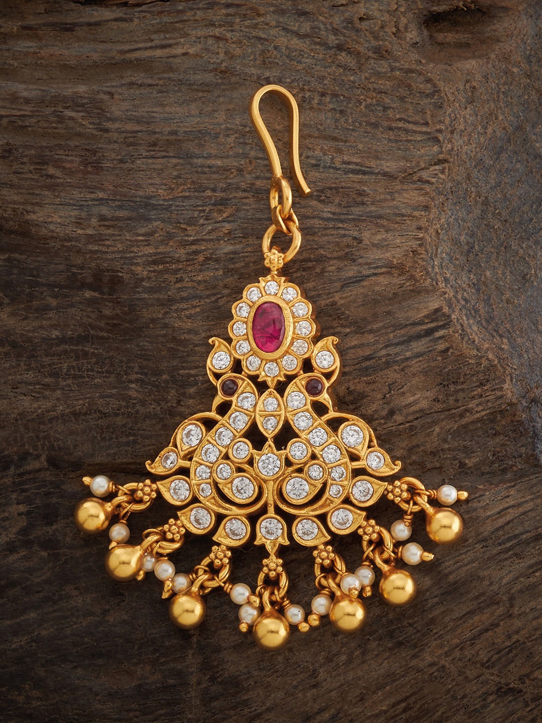 Kushal's Fashion Jewellery 92.5 Pure Silver Stones Studded & Beaded Maang Tikka, Gold
Kushal's Fashion Jewellery 92.5 Pure Silver Stones Studded & Beaded Maang Tikka, Gold