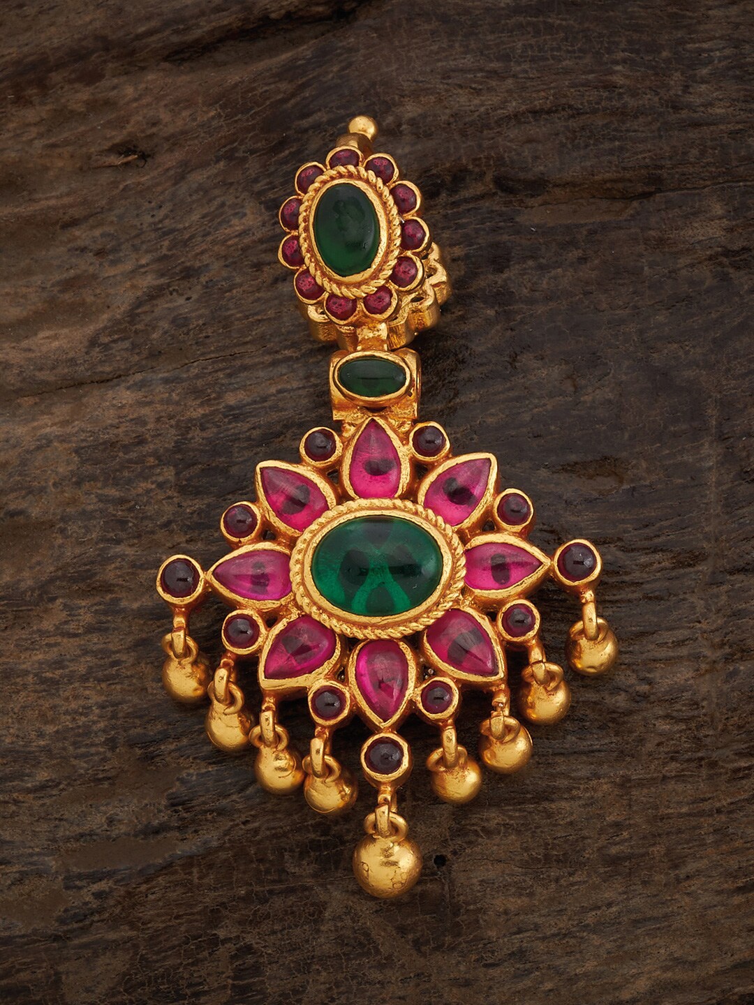 Kushal's Fashion Jewellery Stones Studded & Beaded Floral 92.5 Pure Silver Temple Pendant, Gold
Kushal's Fashion Jewellery Stones Studded & Beaded Floral 92.5 Pure Silver Temple Pendant, Gold