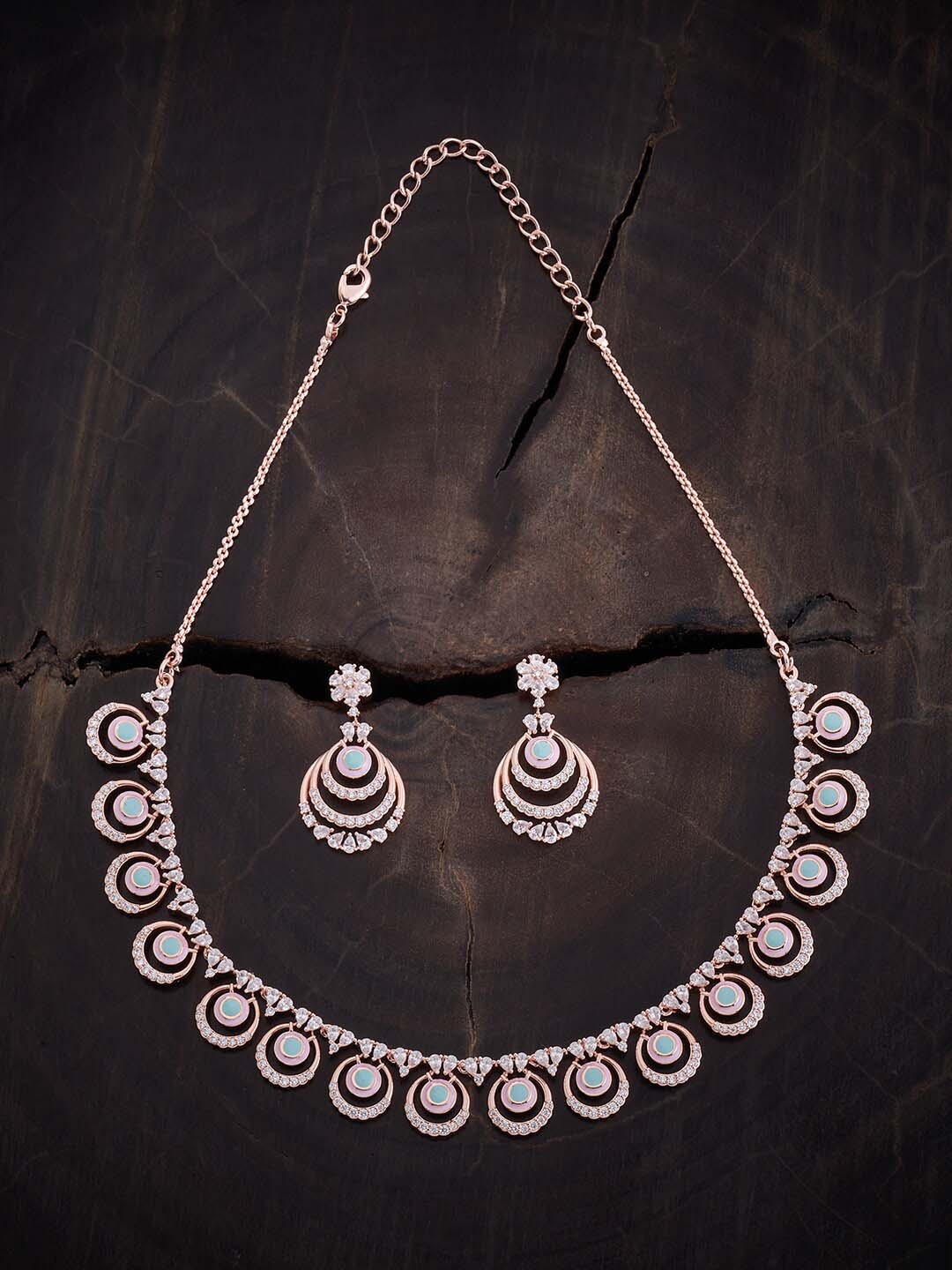 Kushal's Fashion Jewellery Rose Gold-Plated Cubic Zirconia Stone-Studded Jewellery Set
Kushal's Fashion Jewellery Rose Gold-Plated Cubic Zirconia Stone-Studded Jewellery Set
