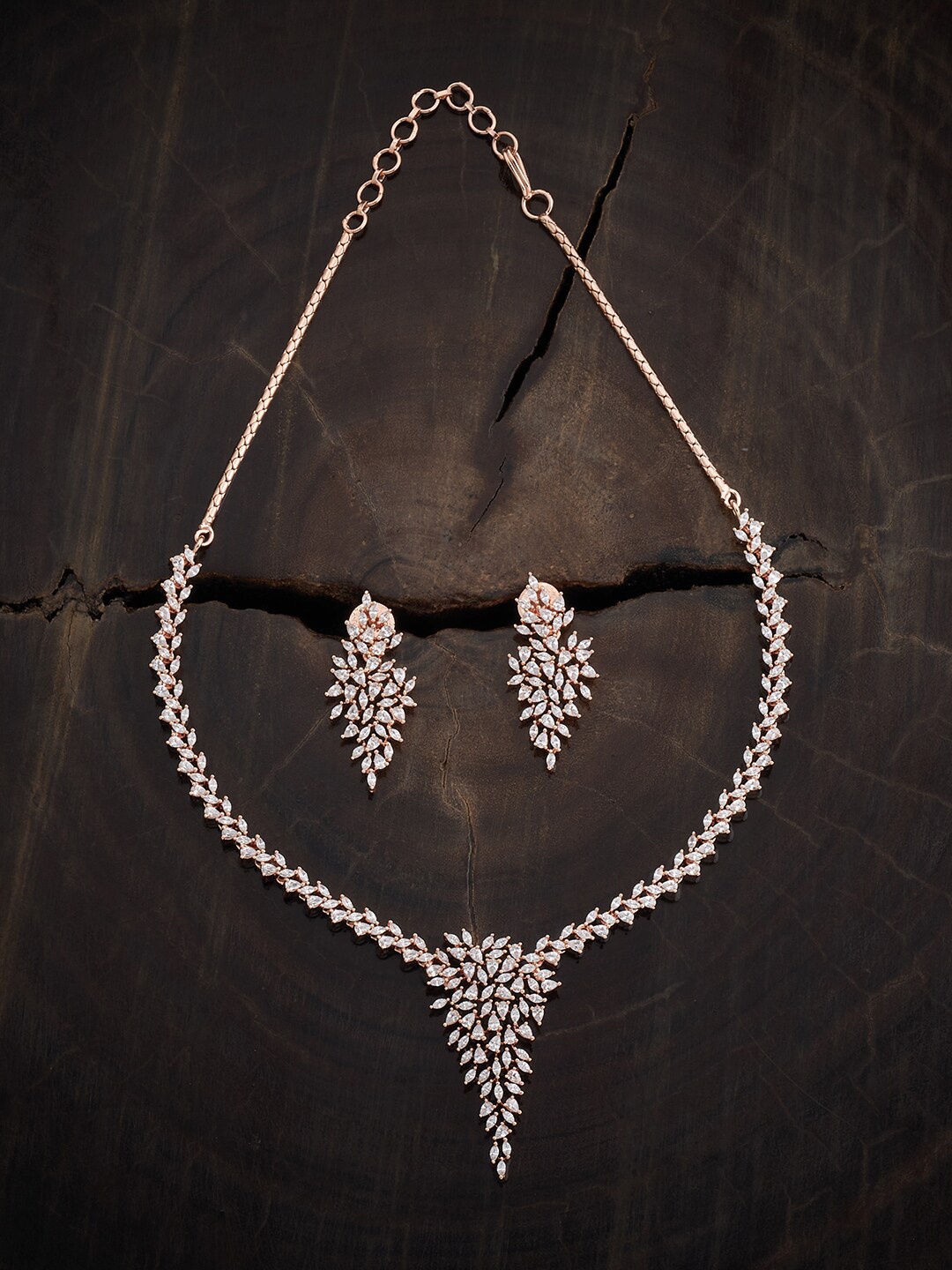 Kushal's Fashion Jewellery Rose Gold-Plated Cubic Zirconia Stone-Studded Jewellery Set
Kushal's Fashion Jewellery Rose Gold-Plated Cubic Zirconia Stone-Studded Jewellery Set