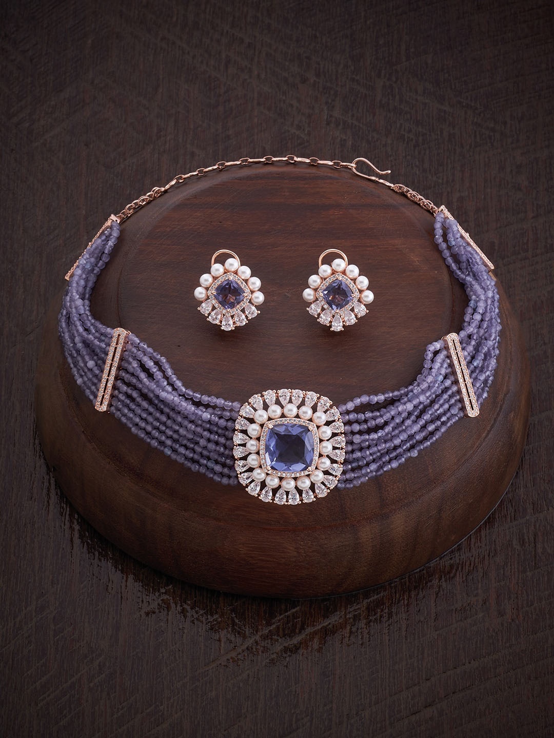 Kushal's Fashion Jewellery Rose-Gold-Plated Cubic Zirconia Studded & Beaded Jewellery Set
Kushal's Fashion Jewellery Rose-Gold-Plated Cubic Zirconia Studded & Beaded Jewellery Set