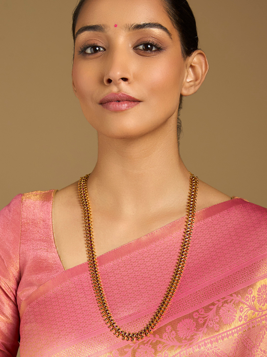 Kushal's Fashion Jewellery Copper Gold-Plated Stone Studded Antique Necklace, Silver 
Kushal's Fashion Jewellery Copper Gold-Plated Stone Studded Antique Necklace, Silver