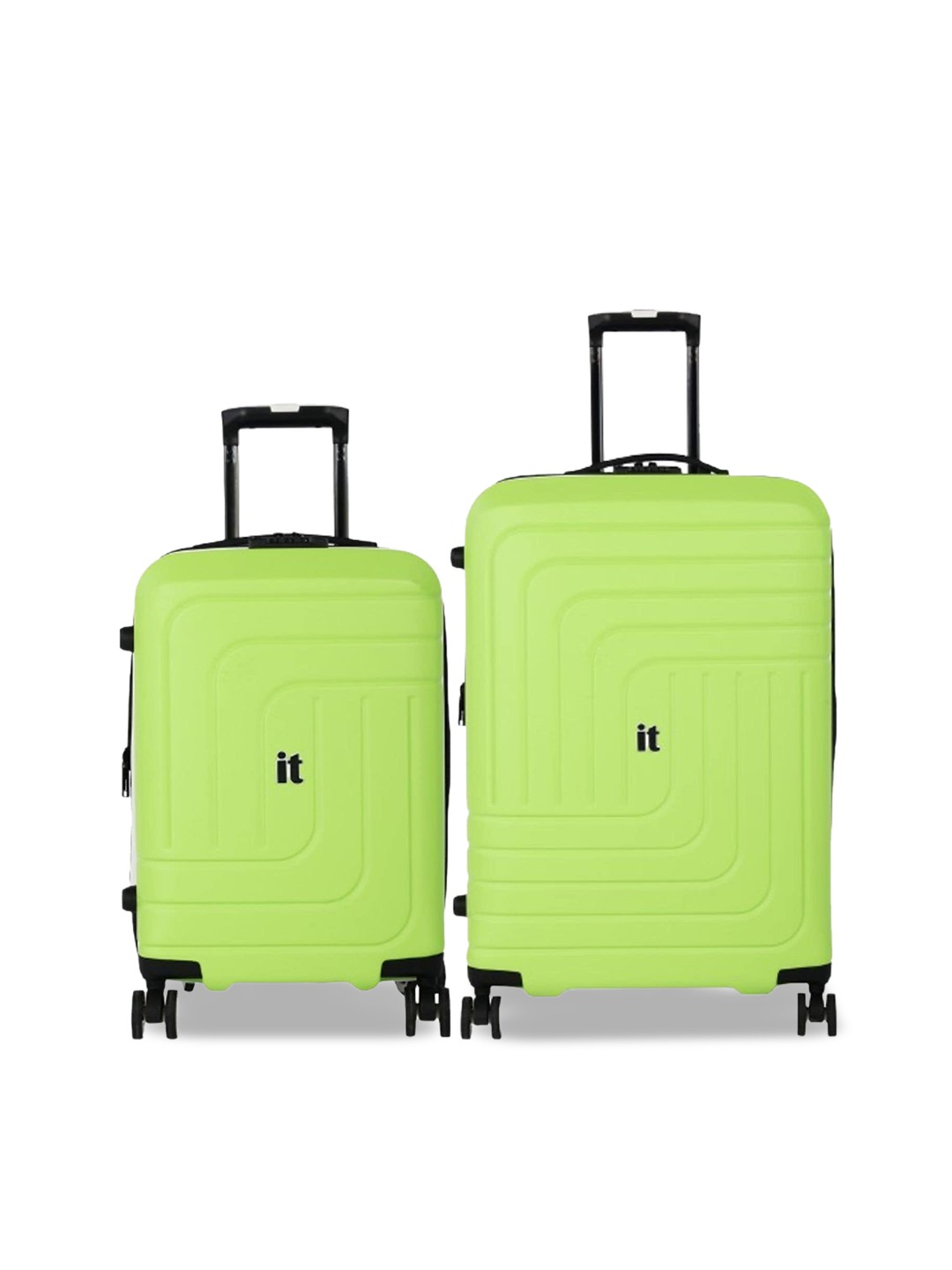 IT luggage Set Of 2 Convolved Textured 24 inches Hard-Sided Trolley Suitcase, Green
IT luggage Set Of 2 Convolved Textured 24 inches Hard-Sided Trolley Suitcase, Green