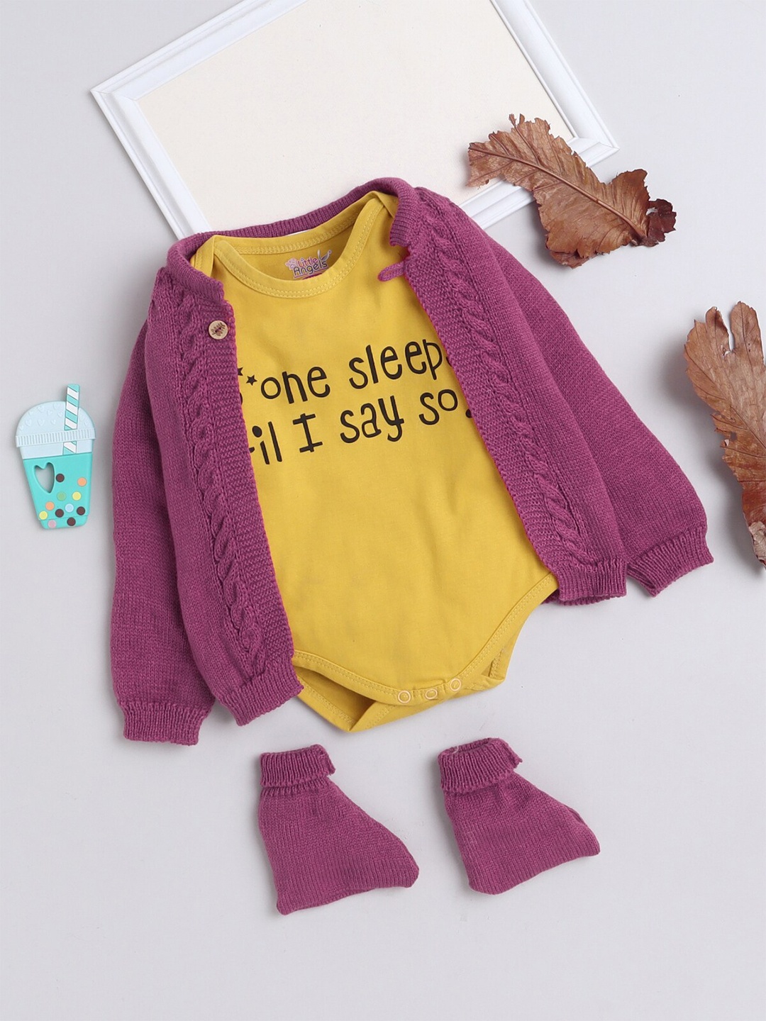 Little Angels Infants Cable Knit Acrylic Cardigan With Socks & Bodysuit, Burgundy
Little Angels Infants Cable Knit Acrylic Cardigan With Socks & Bodysuit, Burgundy