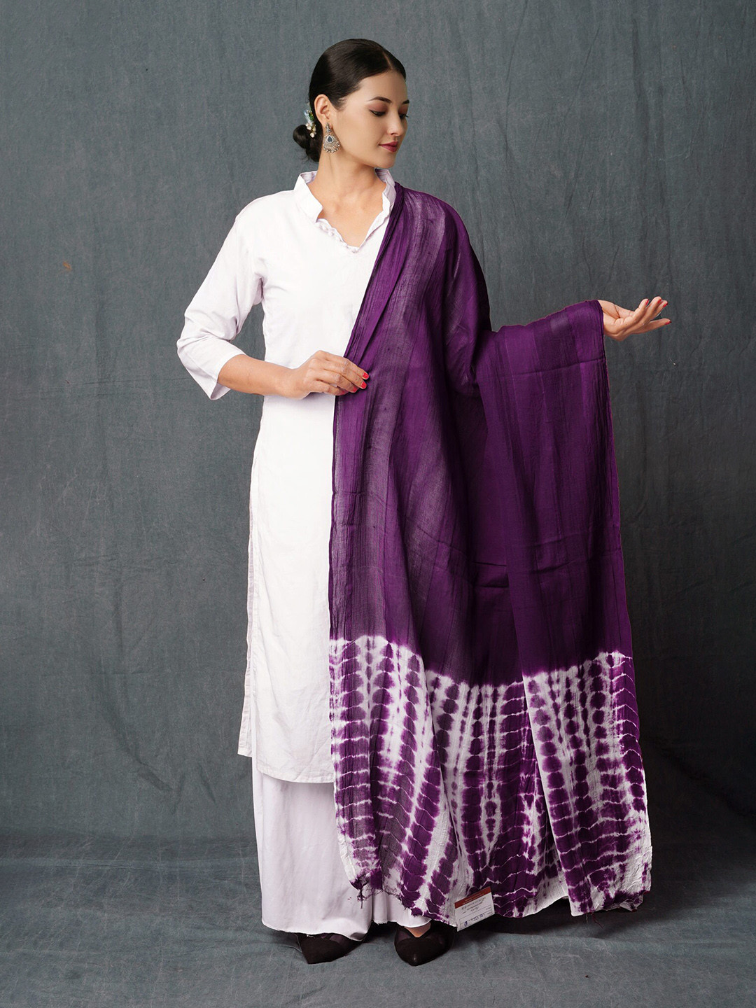 Unnati Silks Tie & Dye Printed Shibori Pure Cotton Dupatta, Purple
Unnati Silks Tie & Dye Printed Shibori Pure Cotton Dupatta, Purple