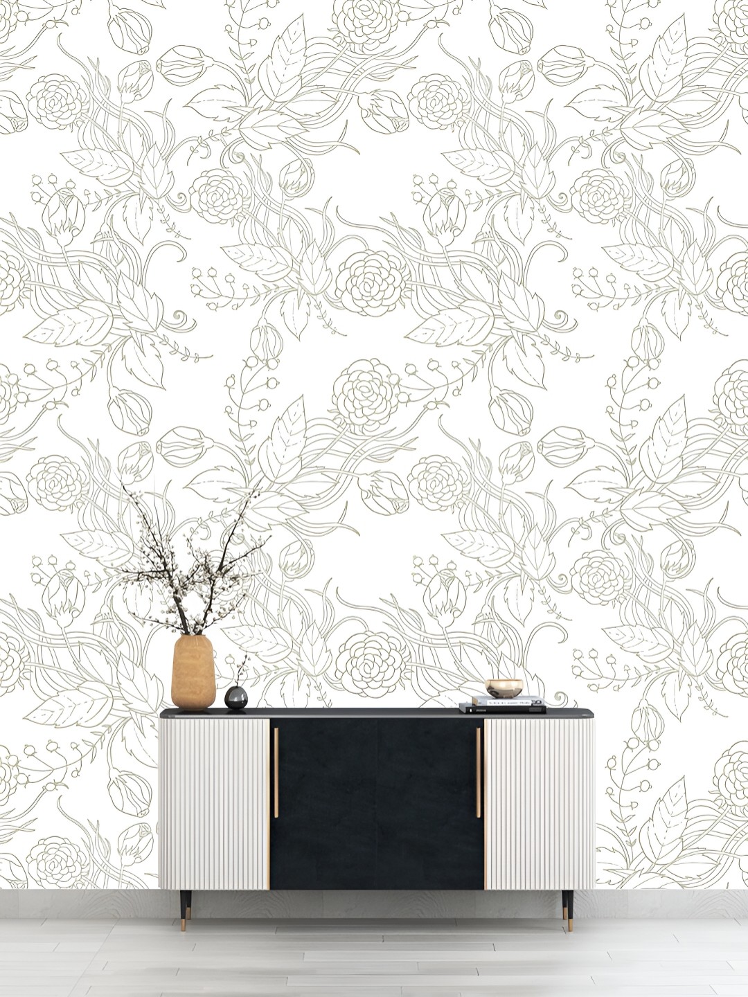 DWELLSINDIA White & Grey Floral Pattern Self Adhesive Waterproof Removable Wallpaper
DWELLSINDIA White & Grey Floral Pattern Self Adhesive Waterproof Removable Wallpaper